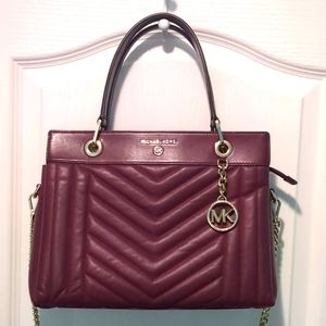 Micheal Kors Red Quilted Leather handbag